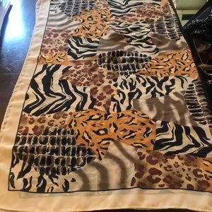 Animal printed sheer scarf or wrap